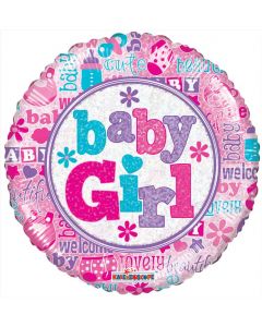 BALLOONS FOIL 18" Baby - Baby Girl (Pack Size: 1)