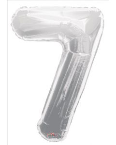 BALLOONS NUMBERS 34"   - 7 - Silver (Pack Size: 1)