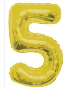 BALLOONS NUMBERS 34"   - 5 - Gold (Pack Size: 1)