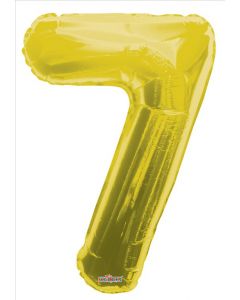 BALLOONS NUMBERS 34"  Number Balloon - 7 - Gold (Pack Size: 1)