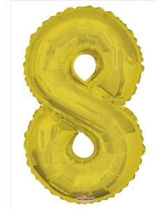 BALLOONS NUMBERS 34"  Number Balloon - 8 - Gold (Pack Size: 1)