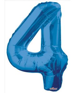 BALLOONS NUMBERS 34"  Number Balloon - 4 - Royal Blue (Pack Size: 1)