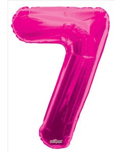 BALLOONS NUMBERS 34"  Number Balloon - 7 - Magenta (Pack Size: 1)