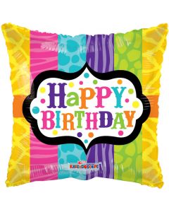 BALLOONS FOIL 18" Birthday - Animal Print Birthday (Pack Size: 1)