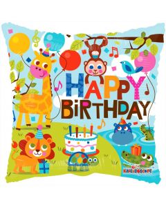 BALLOONS FOIL 18" Birthday Jungle (Pack Size: 1)