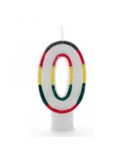 CANDLES Candle 0 Multi Coloured Number Candle Pack (Pack Size: 6)