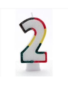 CANDLES Candle 2 Multi Coloured Number Candle Pack (Pack Size: 6)