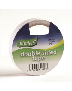 TAPE DOUBLE SIDED 19mm x 10m CLEAR ULTRATAPE (Pack Size: 12)