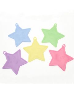 WEIGHTS PLASTIC ASSORTED PASTEL STAR SHAPE (Pack Size: 50)