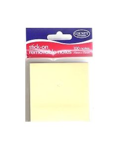 STICK ON NOTES 3 x 3 YELLOW (Pack Size: 12)