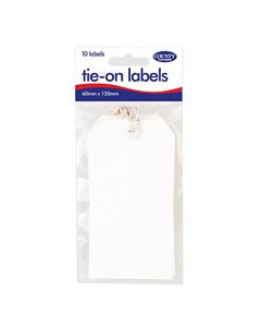 LABELS LUGGAGE 10's WHITE HANG PACK (Pack Size: 12)