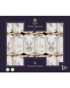 CRACKERS 6/6x14"WB Winter Stags Premium Crackers CHRISTMAS (Pack Size: 6)