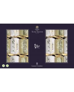 CRACKERS 6/8x14"WB Gold & White Luxury Crackers CHRISTMAS (Pack Size: 6)