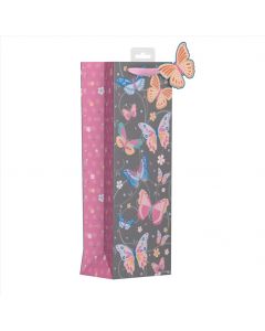 GIFTBAG BUTTERFLY SWIRLS BOTTLE EVERYDAY (Pack Size: 6)