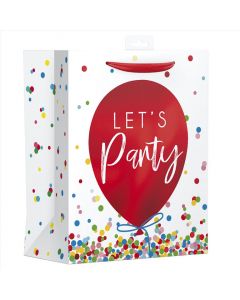 GIFTBAG BAGS, PARTY TEXT BALLOONS LARGE EVERYDAY (Pack Size: 6)