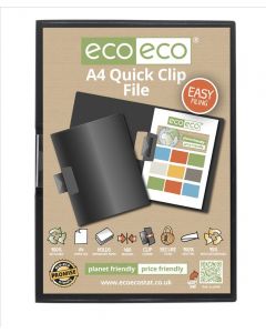 A4 95% Recycled Quick Clip File (400 micron) ECO049 ECO (Pack Size: 12)