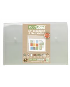 A4+ 95% Recycled Expanding 2 Stud Wallet (400 micron) ECO055 (Pack Size: 12)