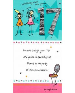 17TH BIRTHDAY MALE 050 10634998 50 EVERYDAY 10634998 050 EVERYDAY (Pack Size: 6)