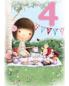 4TH BIRTHDAY GIRL OPEN 024 11195245 Open 024 EVERYDAY (Pack Size: 6)