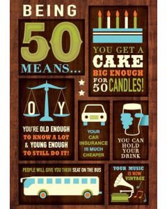 50TH BIRTHDAY OPEN 070 11275405 070 EVERYDAY (Pack Size: 6)
