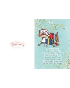 50TH BIRTHDAY OPEN 075 11424386 Parchment 075 EVERYDAY (Pack Size: 6)