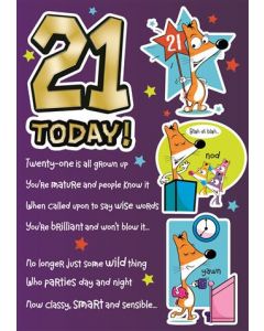 21ST BIRTHDAY 050 25447572 Hallmark 050 EVERYDAY (Pack Size: 6)
