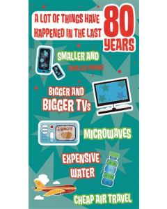 80TH BIRTHDAY MAL 050 25482829 Mad As Cheese 050 EVERYDAY (Pack Size: 6)