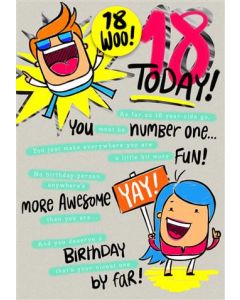 18TH BIRTHDAY OPN 090 25483936 Rhyme Time 090 EVERYDAY (Pack Size: 6)