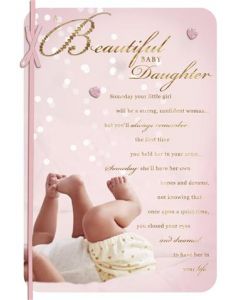 BIRTH GIRL DTR 125 25490450 Treasured Moments 125 EVERYDAY (Pack Size: 6)