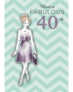 40TH BIRTHDAY FEMALE 090 25492642 090 EVERYDAY (Pack Size: 6)