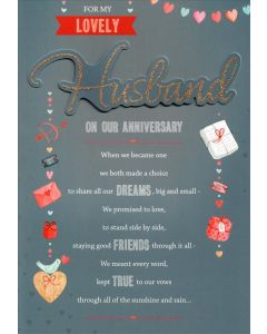ANNIVERSARY HUSBAND 090 25507797 090 EVERYDAY (Pack Size: 6)