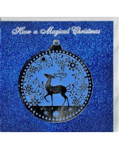 CELLO PACK LUXURY BLUE STAG 6 Christmas 25522074 CHRISTMAS (Pack Size: 16)
