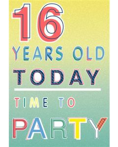 16TH BIRTHDAY 25524441 Shinytastic 075 EVERYDAY (Pack Size: 6)