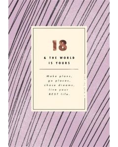 18TH BIRTHDAY FEMALE 050 25525114 050 EVERYDAY (Pack Size: 6)