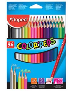 COLORPEPS COLOURING PENCILS HANG PACK OF 36 (Pack Size: 1s)