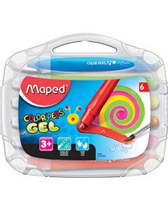 COLORPEPS GEL CRAYONS  PACK OF 6 IN PLASTIC CASE MAPED (Pack Size: 12)