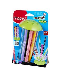 PENS MAPED COLORPEPS JUNGLE 12 FELT TIP WITH STAND (Pack Size: 1s)