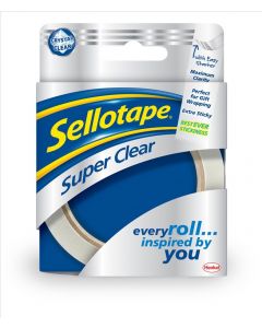 SELLOTAPE SUPER CLEAR 24mm x 50m CARDED (Pack Size: 6s)