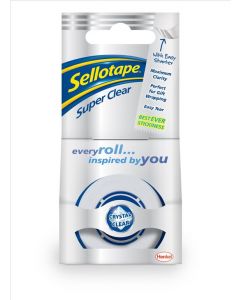 SELLOTAPE SUPER CLEAR 18mm x 25m CARDED (Pack Size: 8)