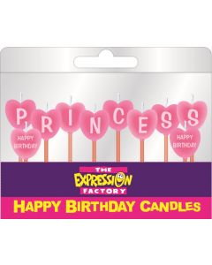 CAKE CANDLE BIRTHDAY PRINCESS (Pack Size: 6)