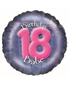 BALLOON HELIUM AGE 18 BIRTHDAY GIRL INC WEIGHT & RIBBON (Pack Size: 1)