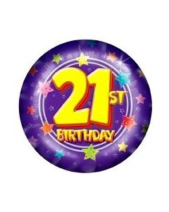 BALLOON HELIUM AGE 21 MALE INC WEIGHT & RIBBON (Pack Size: 1)