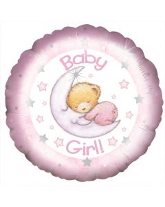 BALLOON HELIUM BABY GIRL INC WEIGHT & RIBBON (Pack Size: 1)
