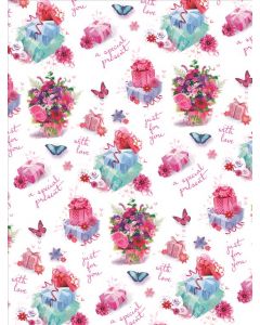 Gift Wrap Floral Presents (Pack Size: 24)