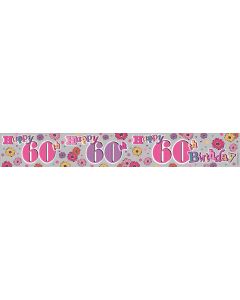 Holographic Banners AGE 60 FEMALE (Pack Size: 12)