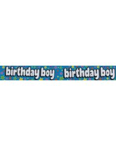 Holographic Banners BIRTHDAY BOY (Pack Size: 12)