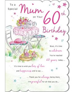 Age 60 Mum Ages With Love M2 9 x 6 A20078 WITH LOVE M2 EVERYDAY (Pack Size: 6)