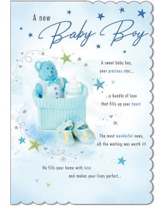 Baby Boy Special Occasions With Love M2 9 x 6 A20194 WITH LO (Pack Size: 6)