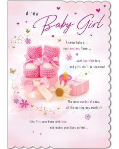 Baby Girl Special Occasions With Love M2 9 x 6 A20195 WITH L (Pack Size: 6)