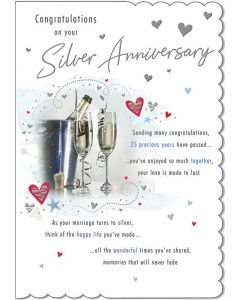 Anniv Silver Special Occasions With Love M2 9 x 6 A20223 WIT (Pack Size: 6)